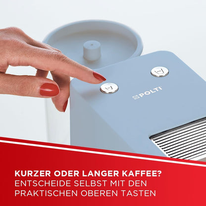 Polti Coffea S15LB Espressomachine compatibel met E.S.E-pads, 44 mm, tank 0,85 l, pompdruk 19 bar, kleur lichtblauw