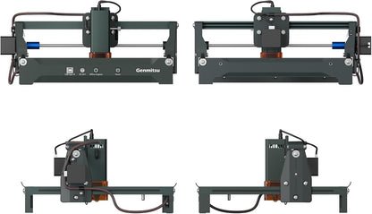 Genmitsu Lasergraveermachine Kortek 5W ±0,01 mm Hoge precisie, 200 x 150 mm, draagbare CNC-lasersnijder voor doe-het-zelf hout, ondoorzichtig acryl, leer, glas, keramiek, metaal en vezels