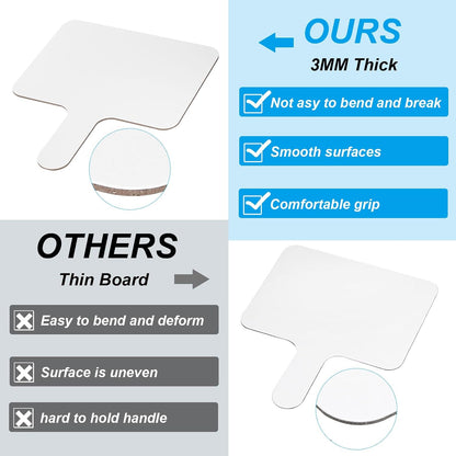 PATIKIL 12x9 inch Kleine Witte Board Set, 12Set Magnetische Gevoerde Dry Erase Paddle Whiteboard Met Markers & Gum voor Klas Onderwijs Kantoor Thuis
