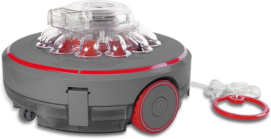 MAUK® Zwembad vloerreiniging robotstofzuiger | Li-Ion accu zwembadzuiger | 200 m² rond en draadloos | DAS! Origineel met ruimtestickerset