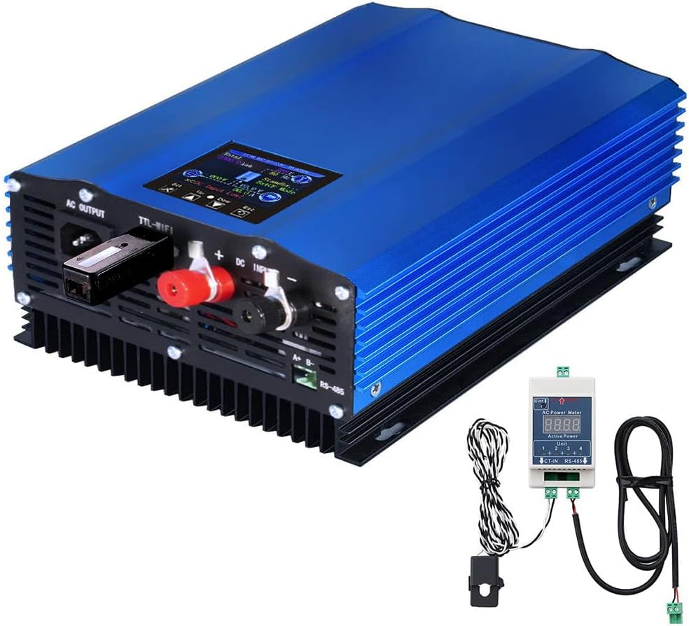 【Upgrade】 PMSUN Netgekoppelde omvormer, stroombegrenzer, lcd DC55-90 V, zonne-ingang AC 230 V, zuivere sinusuitgang, wifi optioneel