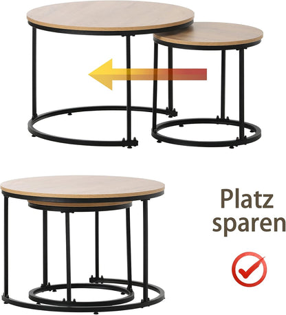Koffietafel - Table - Coffe table - Living Room Table - Moderne minimalistische stijl - Combinatie salontafelset - Home Leisure Table - Eenvoudige hoge salontafel - Houtkleur