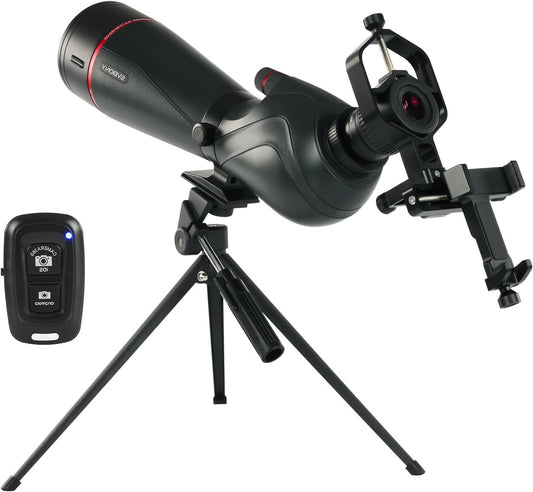 Spotting Scope – Verrekijker – Kijker – Telescopische Lens – Vogelspotter – 20-60x Zoom – 80mm FMC BAK4 Lens – Waterdicht IPX7 – Dubbele Focus – Met Statief en Telefoonadapter