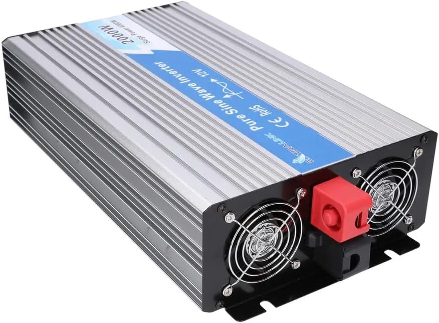 Extralink OPIP 2000 W omvormer 12 V naar 230 V, 2000 W, zuivere sinusgolf, spanningsomvormer voor auto, DC/AC, transformator 12 V naar 230 V, USB-poor