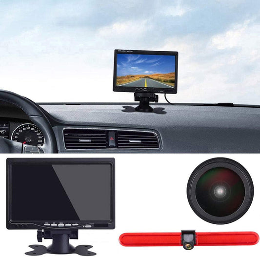 HD IP68 1280 pixels achteruitrijsysteem achteruitrijcamera remlicht passend met hoek verstelbare nachtversie IR-licht hoogdak dakcamera voor T5 Multivan Caravelle Camper/T6/Lupo 6X/Seat Arosa + 7" monitor