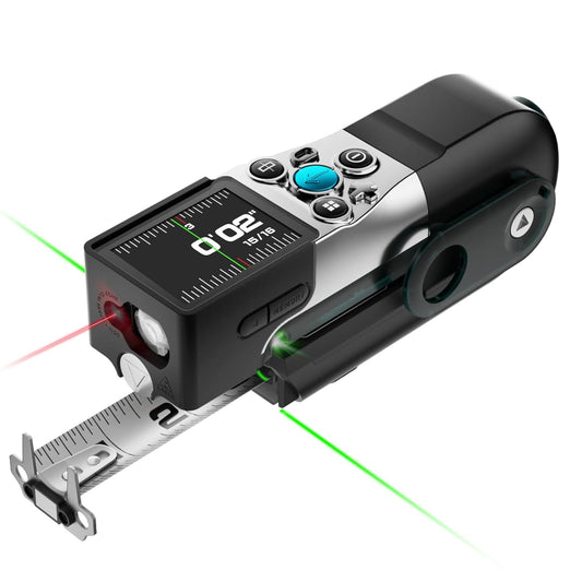 Mileseey Digitale Meetapparaat Met Laser, Xtape1 Professionele Nauwkeurige Lasermeetgereedschap Met Onmiddellijke Digitale Uitlezing, Groen Uitlijning Laser, Vervangbare Messen Modulair