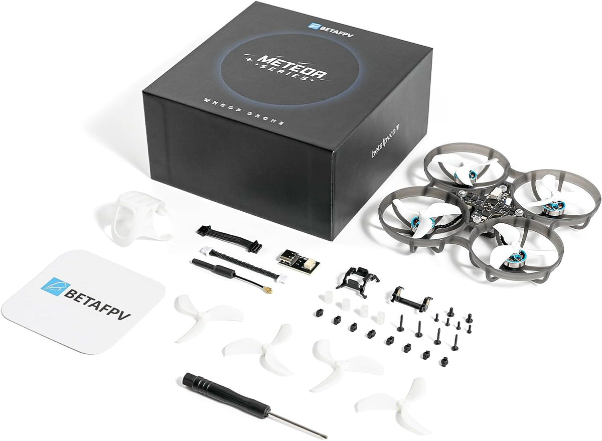 BETAFPV Meteor75 Pro Brushless Whoop Quadcopter met Matrix 1S 3IN1 HD FC, 1102 22000KV motor, 45 mm, 3-blad-prop, compatibel met O4 Air Unit voor FPV-filmmakers, liefhebbers, Flight Indoor Outdoor -