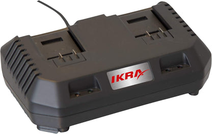 IKRA Accu Grasmaaier Mulchmaaier ICM 2/2037 incl. 2x accu & dubbele snellader, incl. reserve mes