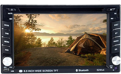 2 Din Autoradio Bluetooth 6.5 inch Touchscreen Afstandsbediening Stereo DVD/CD Speler radio cassettespeler met Mirror Link, FM/SD/USB/AUX