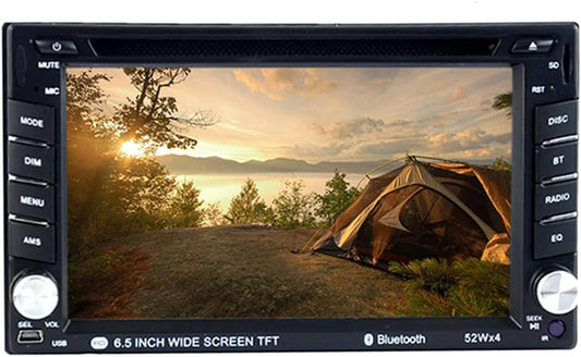 2 Din Autoradio Bluetooth 6.5 inch Touchscreen Afstandsbediening Stereo DVD/CD Speler radio cassettespeler met Mirror Link, FM/SD/USB/AUX