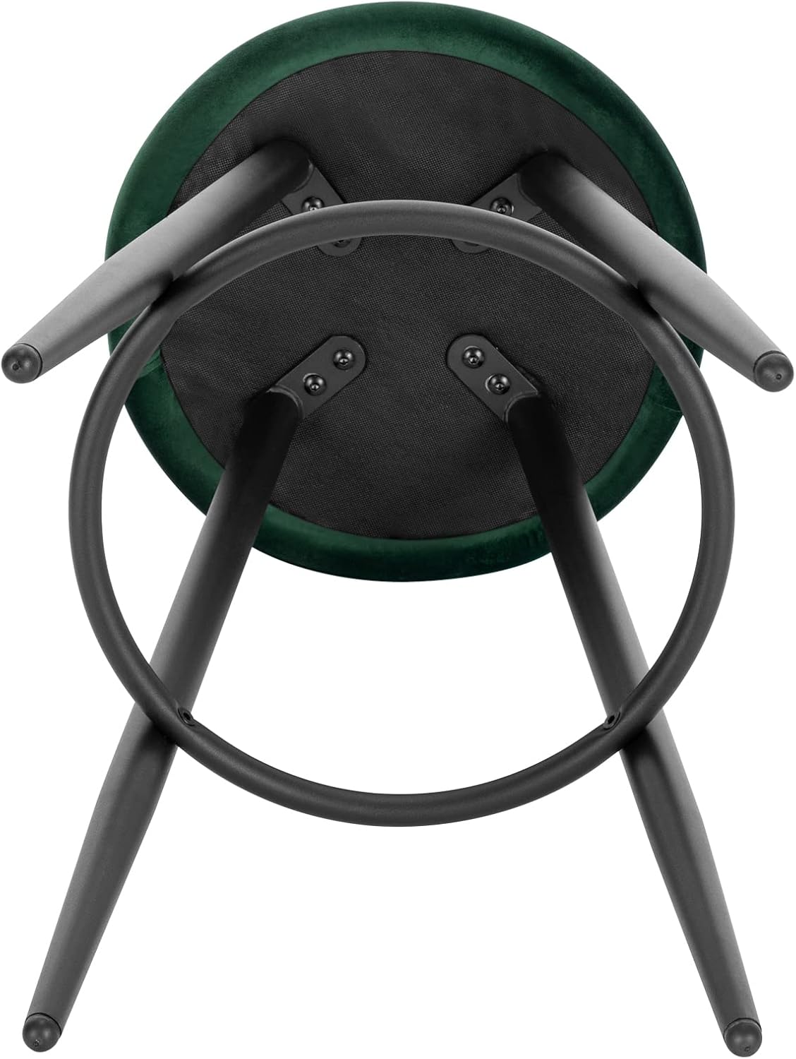 Barkruk Set van 2 - Stoel - Kleine stoel - Keukenstoel - 37,5 cm x 34 cm - Donkergroen
