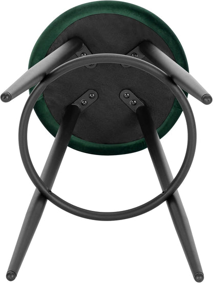 Barkruk Set van 2 - Stoel - Kleine stoel - Keukenstoel - 37,5 cm x 34 cm - Donkergroen