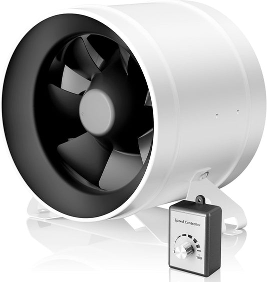 Buisventilator 200 Mm – Inline Ventilator – Afzuigventilator – Kanaalventilator – Ventilatieventilator – 1411 M³/U – EC-Motor