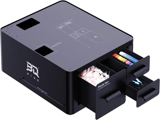 BIGTREETECH BIQU Panda De filamentafvalbak + gereedschapsorganizer met twee schuifladen voor bamboe labs P1P/P1S/X1C/X1E/A1/A1 Mini 3D-printer