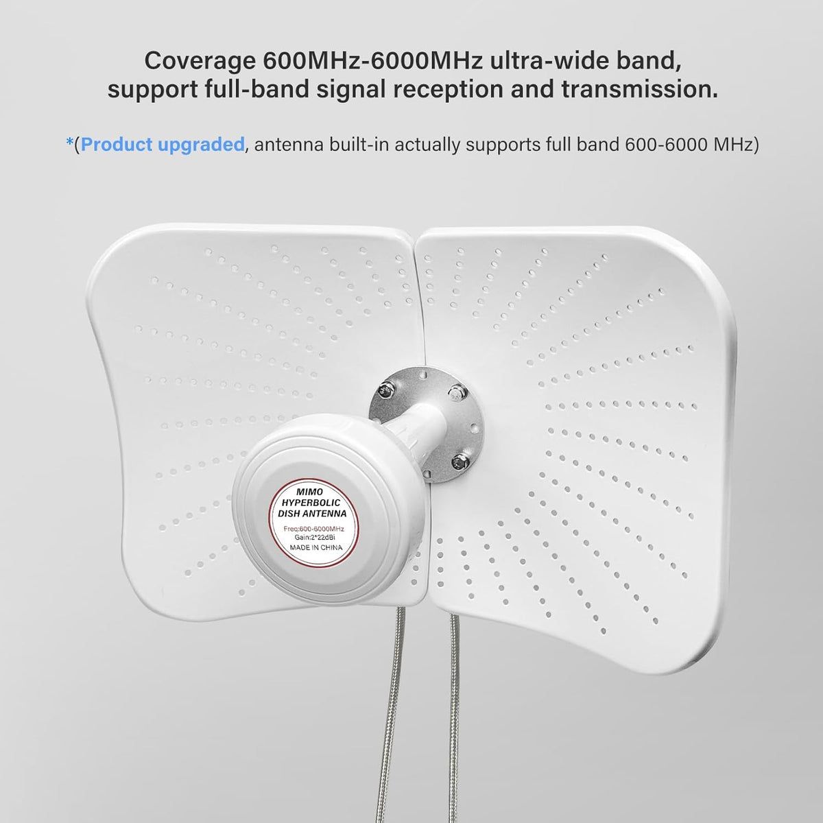 4G LET 5G antenne, outdoor, dual polarisatie, directionele antenne, 600-6000 MHz, tot 22 DBI-versterking, compatibel, richtantenne, router, externe antenne, MIMO SMA, 2 x TS9 antenne, 2 x 10