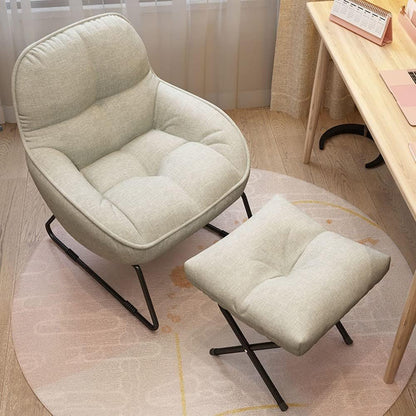 Fauteuil – Loungestoel – Relaxstoel – Leunstoel – Zetel – Gestoffeerde Zitting – Inclusief Voetenbank – Modern Design