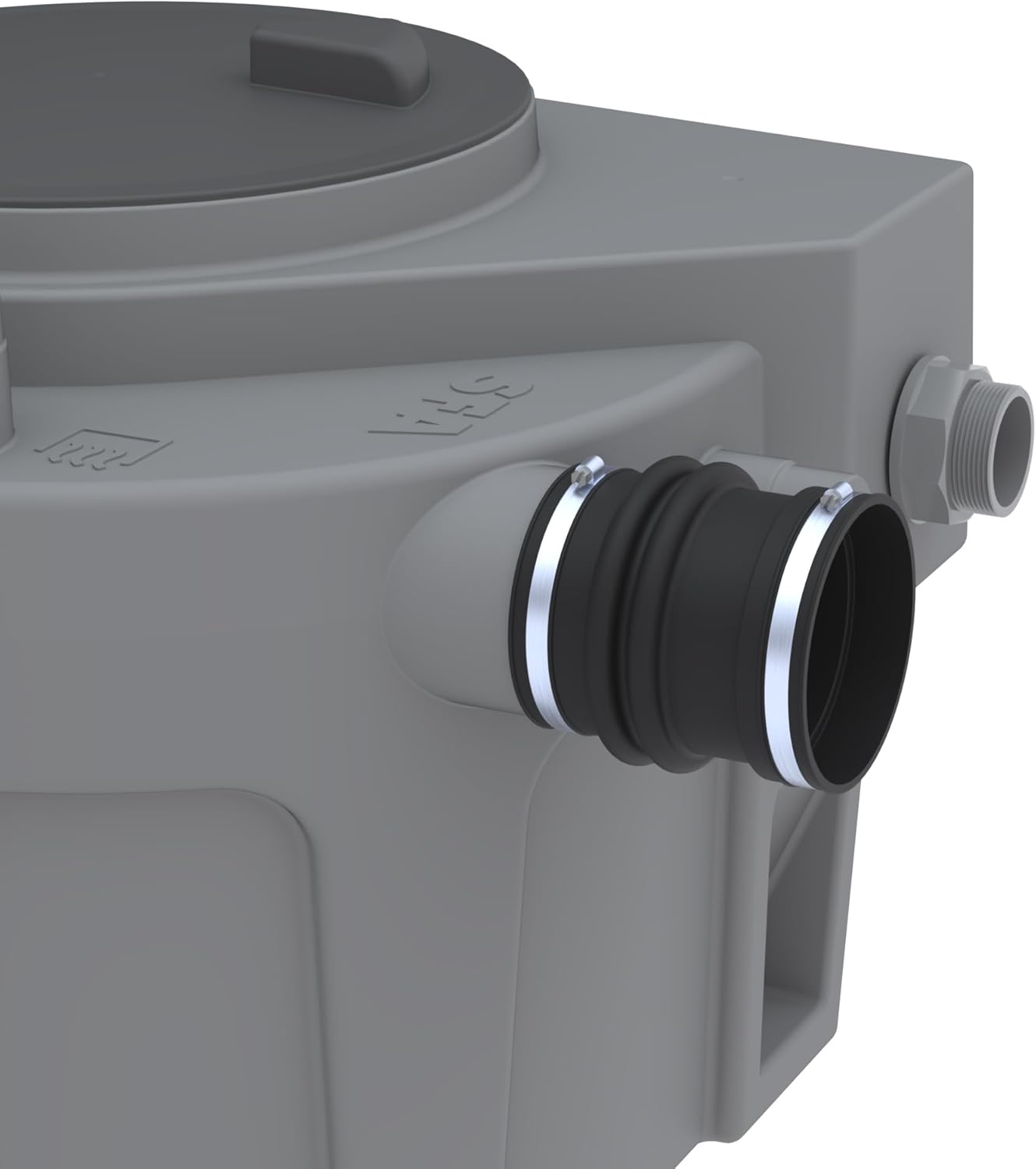 Hefstation voor grijswater en regenwater – Opvoerstation – Pompstation – Afvoerstation – Ingraafbare pompinstallatie – 4 ingangen – Automatische vlotter
