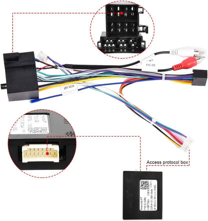 Hikity - Android autoradio met 7 inch scherm voor FIAT 500 2007-2015 autoradio met navigatie Bluetooth handsfree systeem touch display autoradio met WiFi/RDS/FM/USB/Spiegel/Canbus (wit)