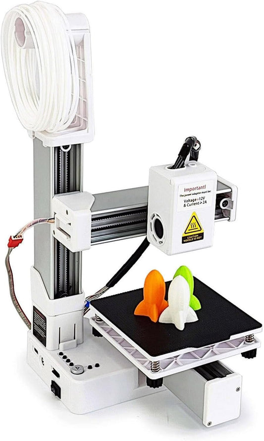 3D-printer – Mini 3D-printer – Desktop 3D-printer – Filamentprinter – Beginners 3D-printer – Zeer Nauwkeurig Printen – Ondersteunt PLA & TPU Filament 1,75 mm – Printformaat 100 x 100 x 100 mm – One-Click Bediening