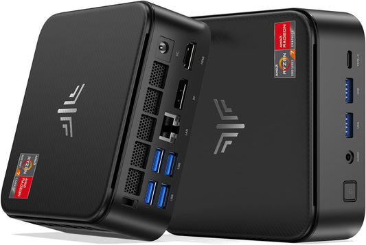 NiPoGi E3B Mini-pc, AMD Ryzen 7 7730U (tot 4,5 GHz), 32 GB DDR4, 1 TB SSD met Radeon Graphics Micro Desktop Computer voor kantoor, thuisbioscoop, vergadering, business, reis, WiFi 6, BT 5.2, USB 3.2