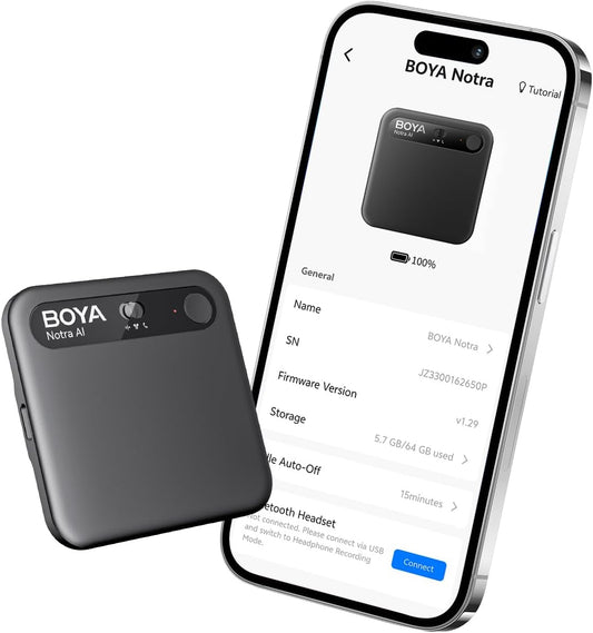 Boya AI Voice Recorder (zwart)