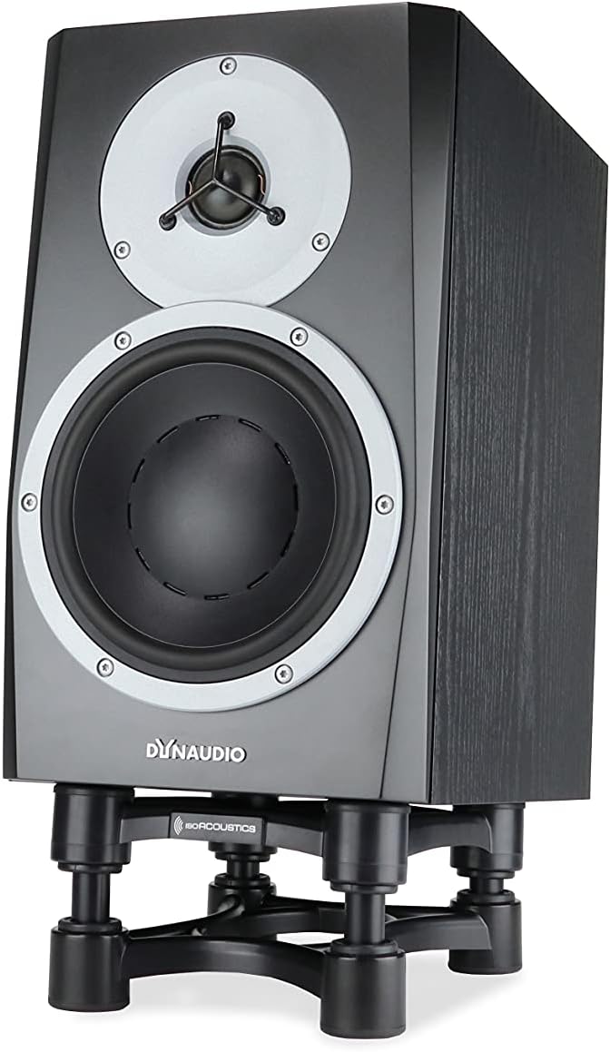 IsoAcoustics Iso-Stand Series Speaker Isolation Stands with Height & Tilt Adjustment: Iso-155 (15.5 x 19 cm) Pair