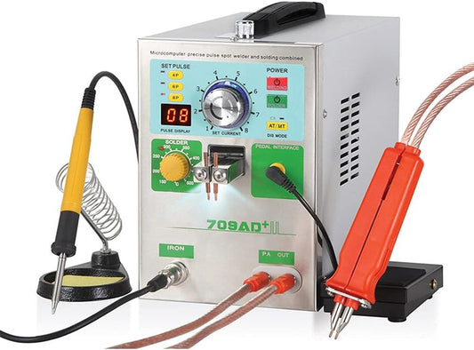 Hanchen Accu-lasapparaat, 3,8 kW, accu puntlasapparaat, high-performance automatische LED Pulse Spot Welder met soldeerbout voor 18650 22650 32650 batterij 220 V CE