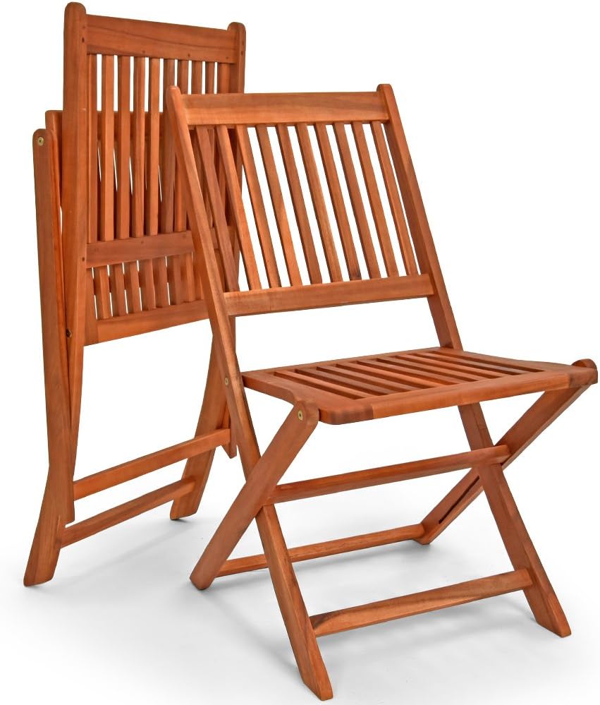 Casaria Seating set Sydney Light FSC-Certified Acacia Wood 5-piece Folding Garden Set Wood Garden Furniture Garden Balcony - QUORE
