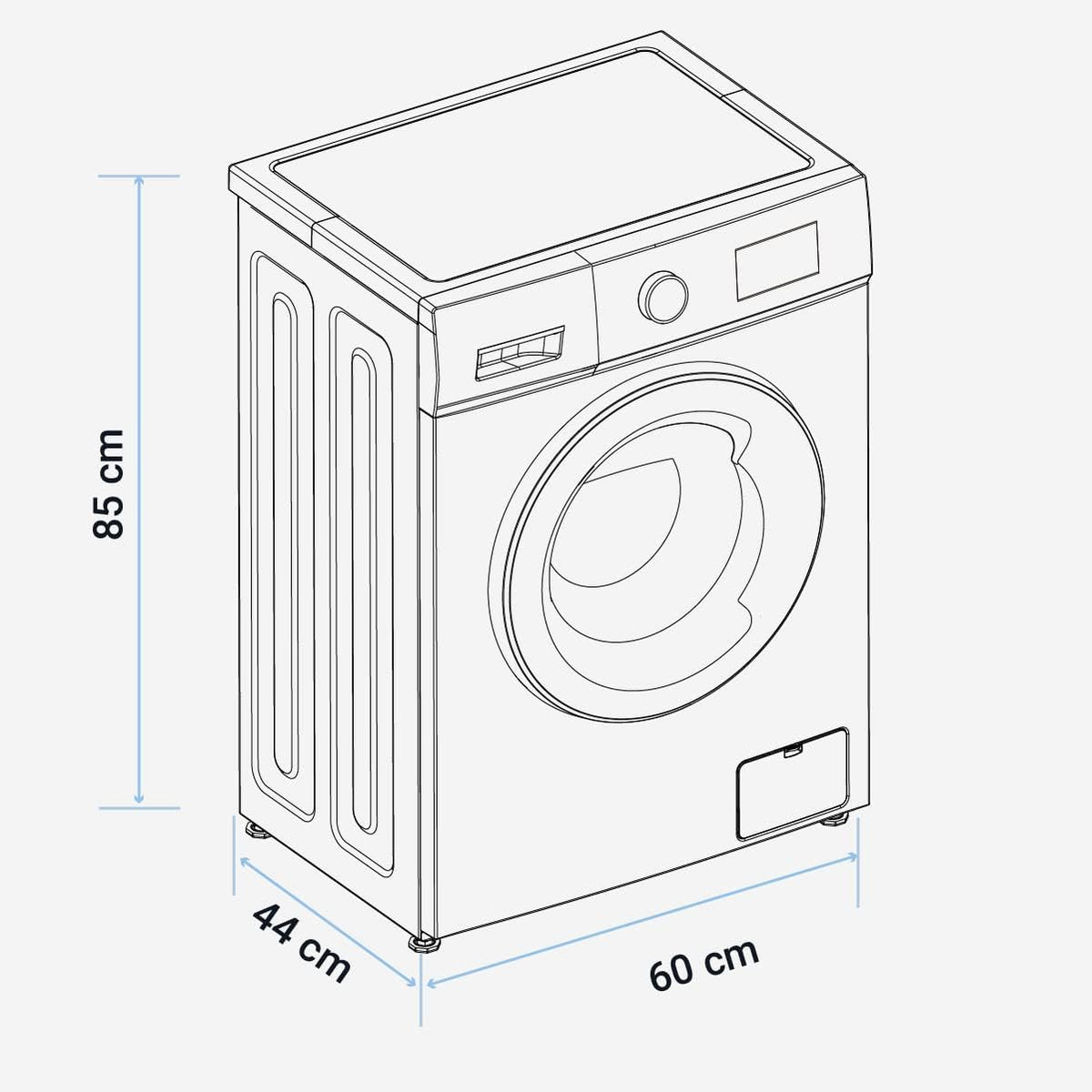 Wasmachine – Wasautomaat – Voorlader – Wasmachine Compact – Wasmachine 6 kg – 15 Wasprogramma’s – Startuitstel & Kindveiligheidsfunctie