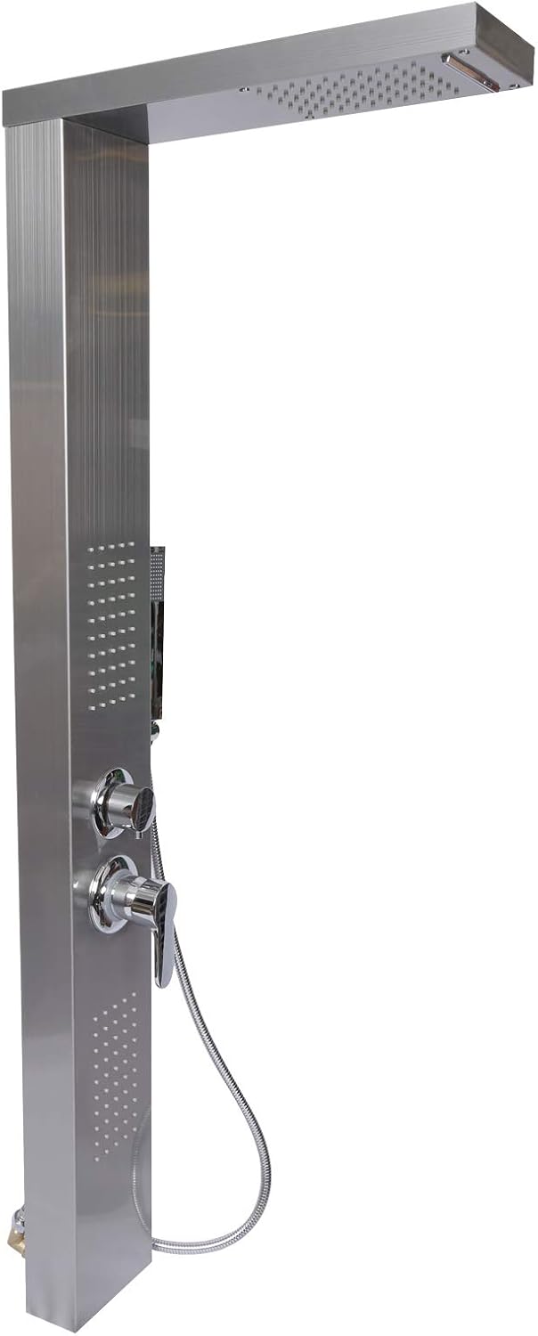 Multifunctioneel Douchepaneel – Douchepaneel – Douchekolom – Regendouche – Massagejets – Roestvrij Staal – 150 cm Handdoucheslang