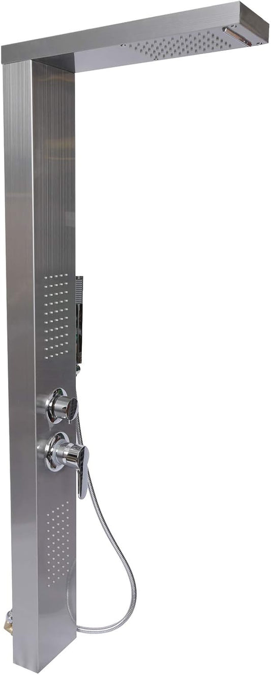 Multifunctioneel Douchepaneel – Douchepaneel – Douchekolom – Regendouche – Massagejets – Roestvrij Staal – 150 cm Handdoucheslang