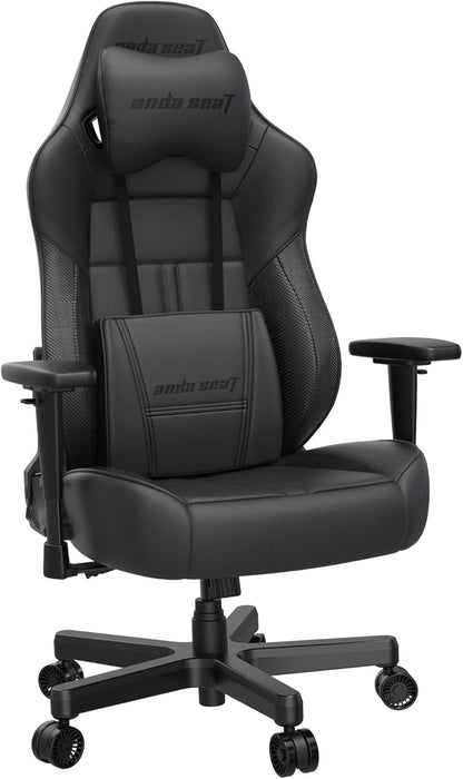 Anda Seat Dark Demon Dragon Gamingstoel voor volwassenen, ergonomische videogamestoelen, liggende bureaustoel, nek- en lendenrugsteun - grote zwarte premium PVC-lederen bureaustoel
