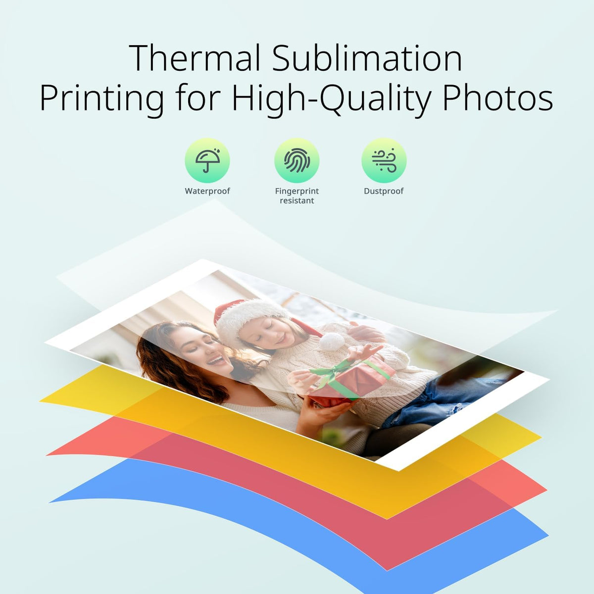 YOTON Fotoprinter, Draagbare Fotoprinters met 54 vellen (4"x6"), Ondersteuning WiFi-verbinding, Fotobewerkingsfunctie, Voor iPhone/Android/Laptop
