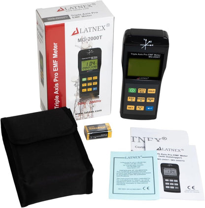 EMI Gauss-meter met magnetisch veld MG-2000T Drieassige as Professioneel gebruik met datalogger, EMI van MRI-machines, industriële en medische apparaten, stroomkabels en apparaten