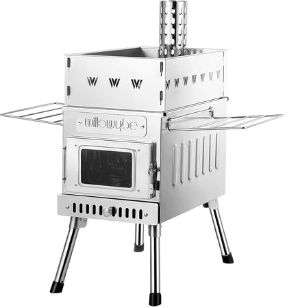WillowyBe Outdoor Sauna Hete Tentkachel, Raketkachelverwarmer, Draagbare Houtkachel voor Droge Sauna, Koken voor Echtgenoot en Vrienden