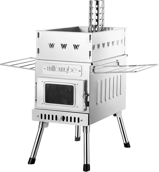 WillowyBe Outdoor Sauna Hete Tentkachel, Raketkachelverwarmer, Draagbare Houtkachel voor Droge Sauna, Koken voor Echtgenoot en Vrienden