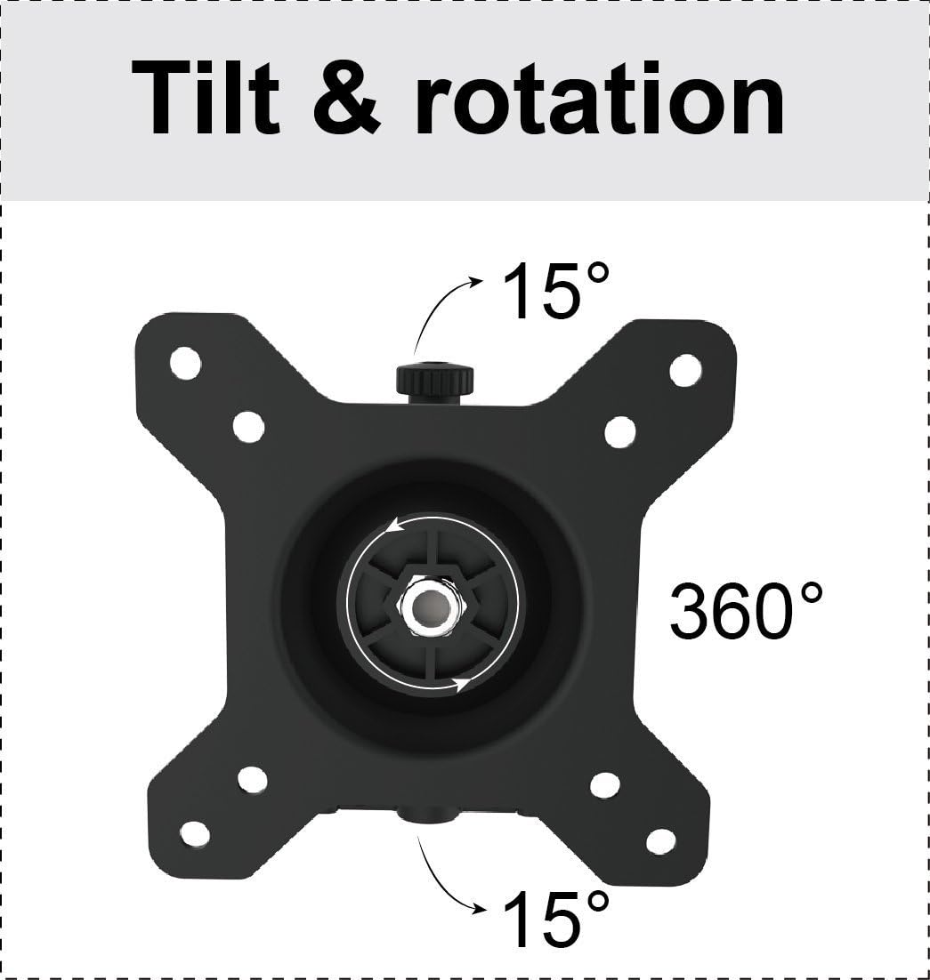 Drievoudige Monitorwandhouder – Monitorarm – Monitorhouder – Beeldschermhouder – Schermbeugel – Voor 3 Monitoren 15-27 Inch – VESA 75/100, 360° Draaibaar