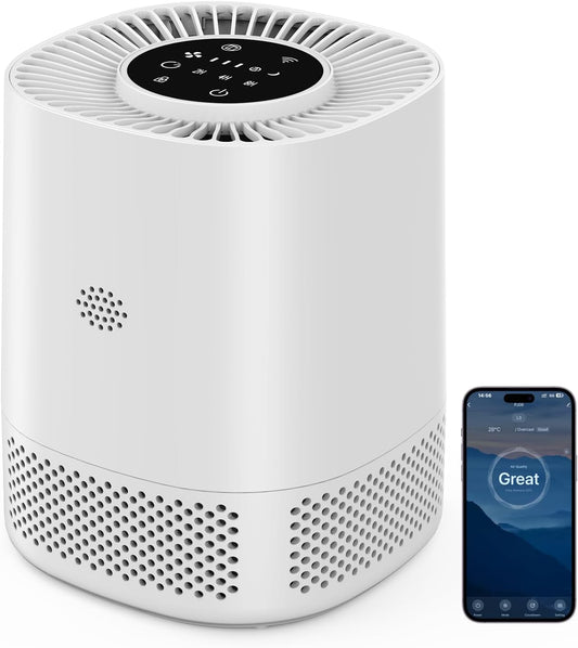 Luchtreiniger – Luchtzuiveraar – HEPA-Luchtreiniger – Luchtfilter – Air Purifier – H13 HEPA-Filter 99,97% – Tot 110 m², 20 dB Slaapmodus