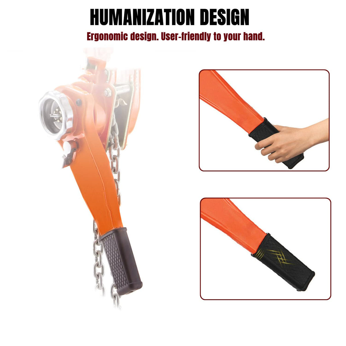 Nisorpa 3/4Ton Chian Hoist 6 M 1500lbs 20ft Kettingblok Hendel Hoist met Haak Handleiding Ratchet Ketting Blok Hoist Kom Langs Trekker Katrol voor Magazijn Transport Industriële