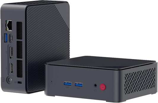 AWOW Mini PC, AMD Ryzen Embedded R2514 (4 cores, tot 3,7 GHz), 16 GB DDR4, 512 GB PCIe 3.0 SSD, Radeon Graphics, 4K-display 1000 M LAN, WiFi 5