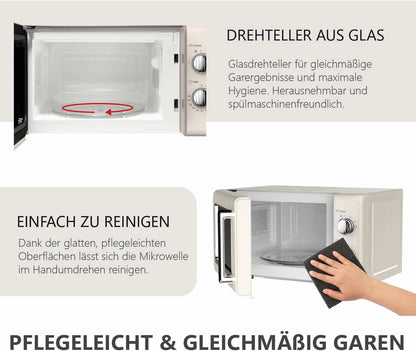 Magnetron – Retro Magnetron – Microwavemagnetron – Keukenmagneetoven – Mini Magnetron – 20 Liter Inhoud – 700 Watt Vermogen