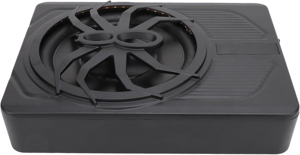 Ultradunne actieve subwoofer voor auto/truck, 10 inch, 800 W, met versterker, sterke bas, frequentie 20 Hz-150 Hz, inclusief bascontroller, met beschermingsfuncties, led-sfeerlicht (regenboog