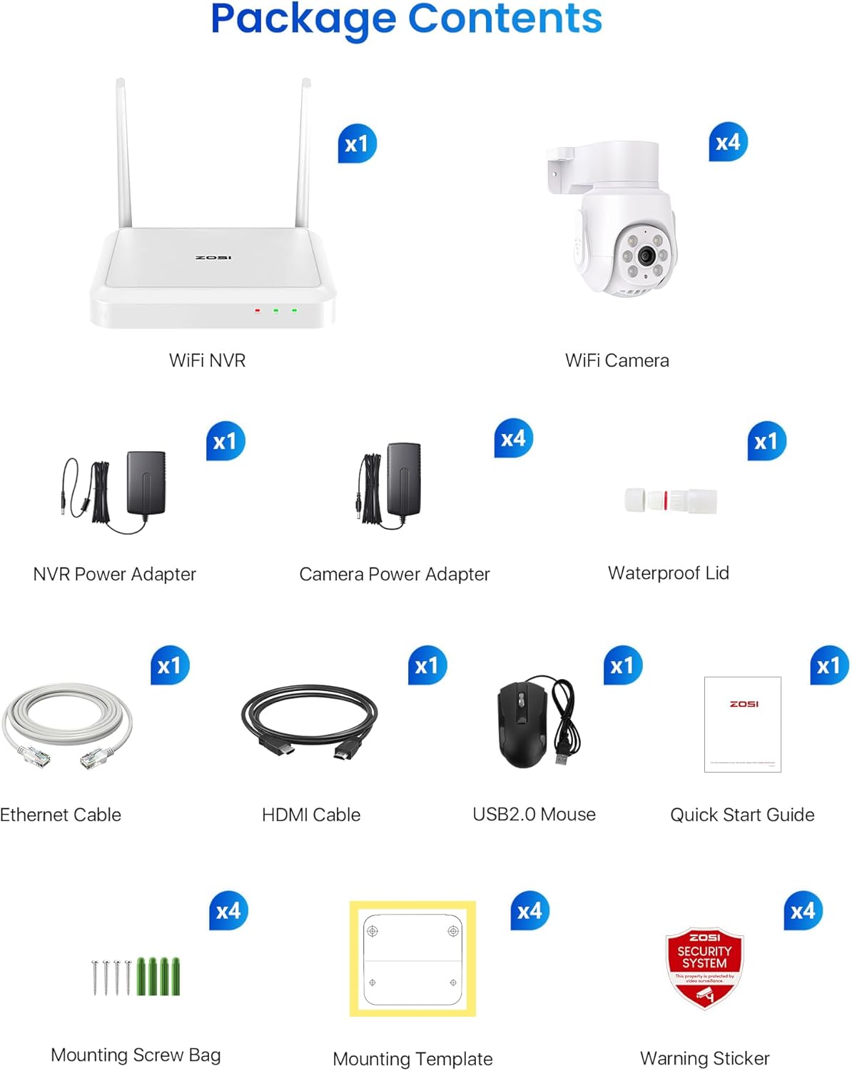 Bewakingscamera Set – Beveiligingscamera – Surveillance Camera – CCTV Camera – Wifi Camera – 5MP 3K Resolutie – 360° Pan & Tilt Met Kleur Nachtzicht