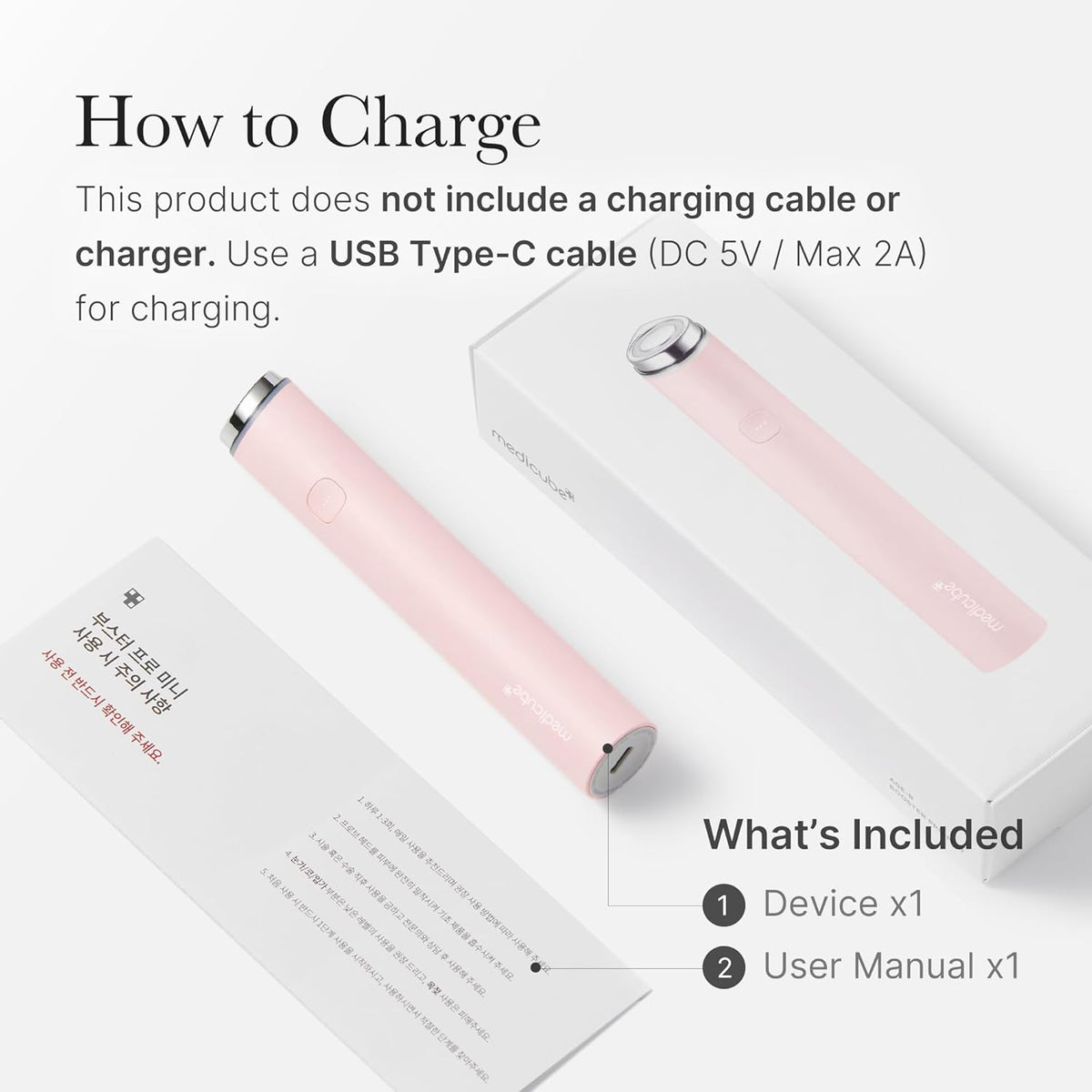 Medicube Mini Booster Pro Pink | Betalbaar hulpmiddel voor thuisgezichtshuid - Draagbare Glow Booster voor glasshuid, stimulerend absorptieverhoging