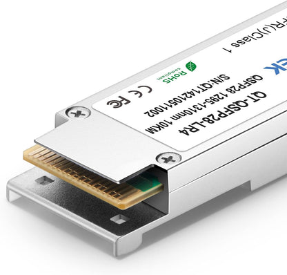 QSFPTEK 100G QSFP28 Transceiver LC Single-Mode 100GBASE-LR4 Module for Cisco QSFP-100G-LR4-S (1310nm, 10km, with DDM)