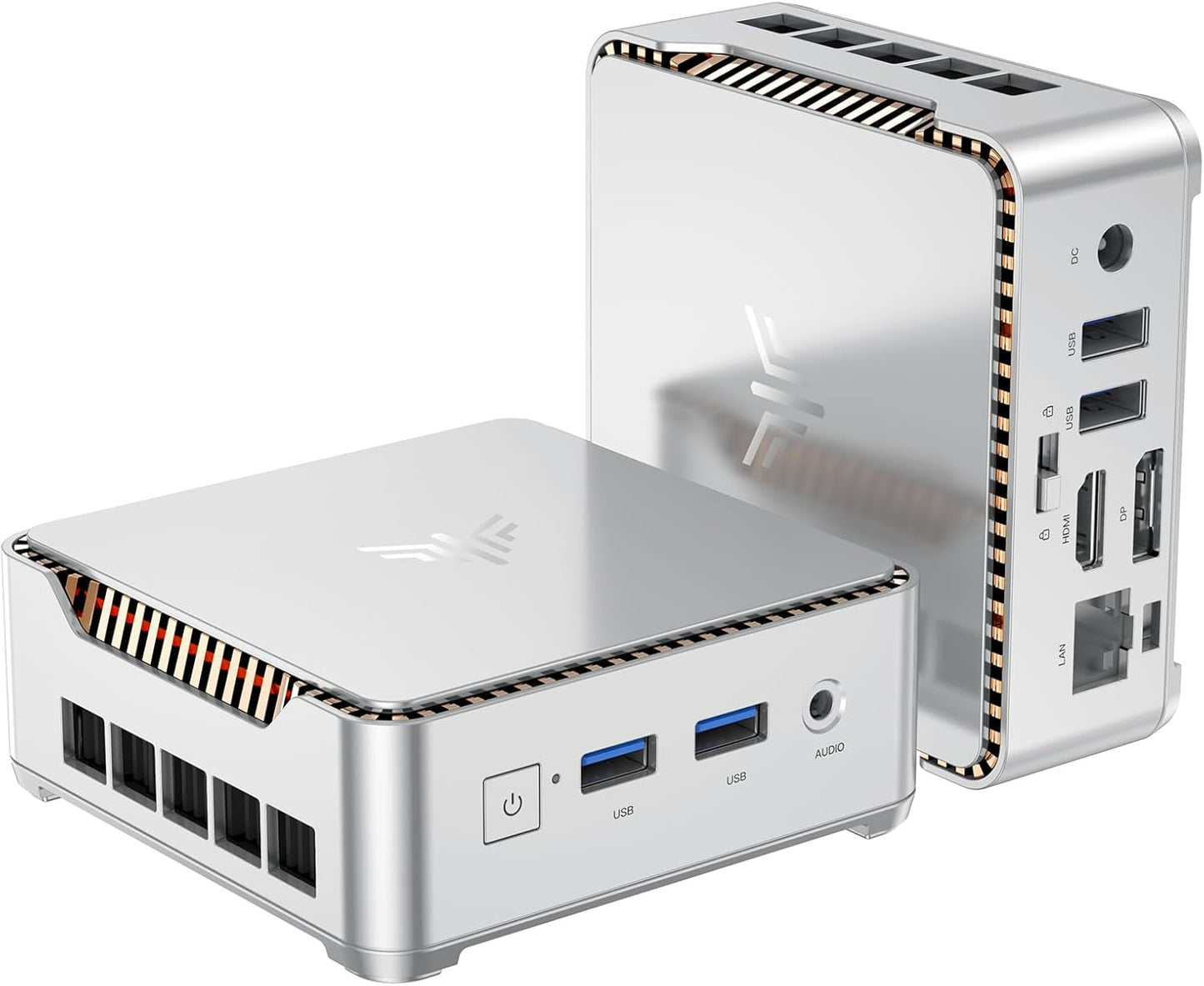NiPoGi Essenx E2 Mini PC Ιntel Alder Lake-Ν95 (tot 3,40 GHz) 16GB DDR4, 512GB M.2 SSD, Mini Desktop Computer W-11 Pro, HDMI, DP, 4K Dual-Display, Dual WiFi, Micro PC met VESA voor Kantoor/Thuis/HTPC