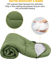 KingCamp Slaapzak, winter, outdoor, warme dekenslaapzak, draagbaar, licht, 3-4 seizoenen, camping, slaapzak voor kinderen en volwassenen op de camping, trekking, 1,9 kg