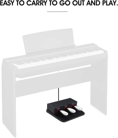 3-Pedaalsunit Voor Digitale Piano Zwart – Pedaalset – Pedaalunit – Sustainpedaal – Pianopedaal – Half-Damper Functie – 1,45 M Kabel