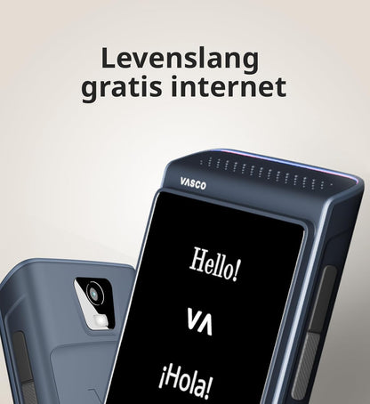 Vasco Translator Q1 | AI Stemkloning Vertaalmachine | 113 Talen | Kosteloos internet in bijna 200 landen (Scarlet Pulse)