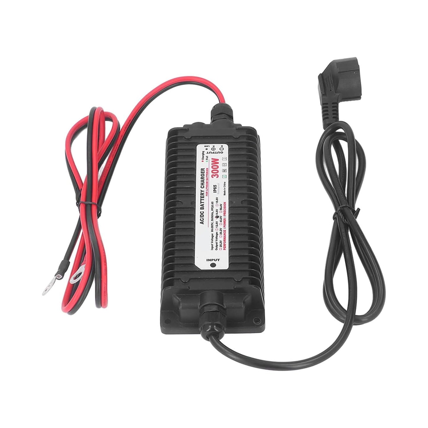 Lithiumbatterijlader – Batterijoplader – Acculader – LiFePO4 Lader – LiMn2O4 Oplader – Slimme LED-Display – Waterdichte IP65 Behuizing